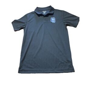 IZOD Boys Wrinkle Resistant Moisture Wicking Collar Polo Shirt Black NWT Size L